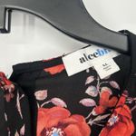Alice Blue  Boho Ditsy Floral Top Black Red Long Smocked Bell Sleeves Size XL Photo 8