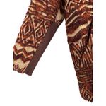 Free People Free‎ People Brown Boho Indie Wool Aztec Print Asymmetric Zip Jacket Coat Small Photo 4