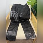 Abercrombie & Fitch Ankle Straight Ultra High Rise Vegan Leather Pants Size 28/6 Photo 3