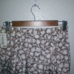 Leslie Fay 10P Petite Haberdashery Skirt Mauve Brown Floral Dots Pattern New! Photo 4
