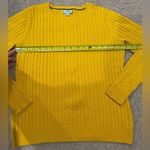 IZOD Women's  golden yellow cable knit sweater Photo 2