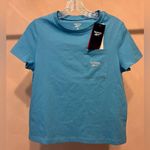 Reebok  Women's Bold Cyan Training Identity Classic logo Pocket T-Shirt|Size:S Photo 10