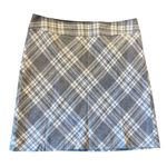 Talbots  Wool blend grey and white plaid pencil skirt size 16 Photo 1