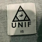 Unif  frayed distressed light wash jean jacket in size xs Photo 5