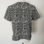 Anthropologie Eri + Ali Black & White Wild Leopard Crewneck Top Size Large Photo 4