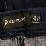 Betabrand Large LONG Straight Jeans Pull-On Mid-Rise Pockets Medium Wash Blue Photo 5