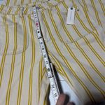 Anthropologie NWT  Pilcro The Icon Flare Jeans Yellow Textured Stripe size 27 Photo 8