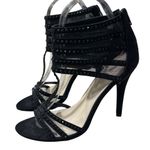 Nine West Alderson 4" Heel Mesh Rhinestone Black Size 6.5 Strappy Photo 2