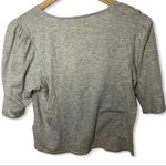 Hiatus  grey half puff sleeve v-neck tee XL new Photo 3