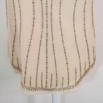 Chetta B Cream Beaded Tank Top Size 4 Beaded Cream Sleeveless Top Photo 0