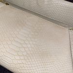 Cream Snakeskin Clutch Tan Photo 3