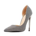 Charlotte Russe Sparkly Silver Heels Photo 0