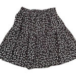SheIn navy blue floral print flowy skirt Photo 0