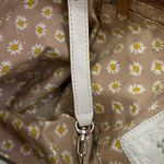 Brighton Perforated Daisy Drawstring Tassel Leather White Shoulder Hobo Bag Photo 8