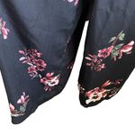 Wild Fable  Women Jumpsuit M Black Floral Flare Leg Back Zip Boho Tropical Beachy Photo 8