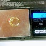 Ruby Womens 10K Yellow Gold Pink  Heart Ring Size 6.5 Photo 5
