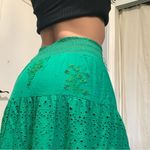 ZARA  Women Green Bohemian Maxi Long Embroidered The Sophie Skirt Size S Photo 8