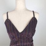 Revolve  NBD Andela multicolored metallic wrap style ruched side mini dress M Photo 4