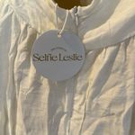 Selfie Leslie  Hold My Halo Lace Sleeve Romper White medium NWT Photo 12