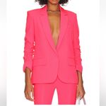 Generation Love  Hot Pink Double Breasted Blazer Single Button Ruched Sleeve XXL Photo 1