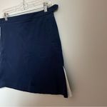 Ralph Lauren Golf Navy Blue Skirt with White Side Pleats Size 10 Photo 3