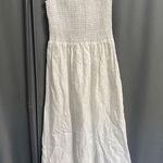 Reformation NEW  Tavi Smocked Linen Dress in white Size Small (b88) Photo 2