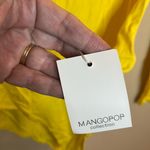 MANGOPOP  Mock Neck Turtle Neck Long Sleeve Yellow Bodysuit  Photo 5