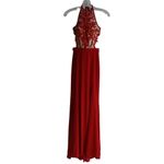 Paparazzi Beaded Embroidered Net Jersey Gown by  Prom Size 2 Photo 2