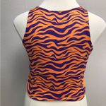 Zoozatz  Orange and Purple Zebra Print Tank Top - size XL Photo 2