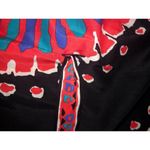 Trina Turk  Yucateca Tunic Swim Cover Dress Size S Black Red Multi Short Caftan Photo 9
