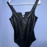 BB Dakota Steve Madden Booked and Bossy Bodysuit Black Vegan Leather NWOT Size M Size M Photo 2