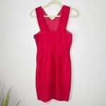 Cynthia Steffe  Red Sleeveless Criss Cross Swirl Textured Sheath Mini‎ Dress SZ 6 Photo 5