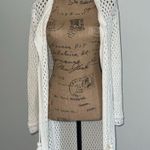Boston Proper Boho  White Long Open Knit Duster Photo 2