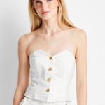 Target Women's Button-Front Denim Corset - Future Collective™ with Jenee Naylor White S Photo 0