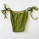 J.Crew  Wide rib curved waist cheeky string bikini bottom tortoise rings S NWT Photo 5