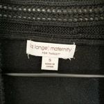 Liz Lange Black Maternity Open Front Belted Cardigan, S Photo 3