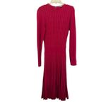 Eliza J  Pink Cable Knit Long Sleeves A Line Fit & Flare Sweater Dress Size Med Photo 1