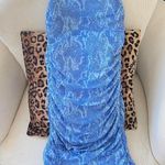 mesh strappy mini dress blue snake print Photo 5