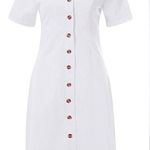 Never worn: White long button up T shirt dress Photo 0