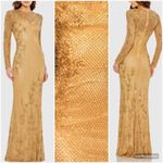 Mac Duggal  5504 Long Sleeve Embellished Evening Gown Dress FLAW Photo 2