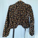 Free People Nicolette Velvet Floral Blazer with Bow black gold Photo 10