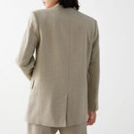 & Other Stories & Other Stories Relaxed Long Silk Blazer Beige Natural Fibers US 12 Old money Photo 3