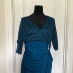 Betsy and Adam B&A by Women's Lace V-Neck Evening Dress Gown Blue Size 16 Photo 1