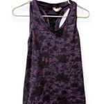 Athleta Size Medium Momentum Seamless Floral Tank Top Purple Run Workout Shirt Photo 1