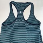 Lululemon racer back tank top green strip blue 2 tone pullover workout fitted Photo 5