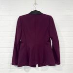 Calvin Klein  Plum Women’s Blazer with Faux Leather Collar Photo 2