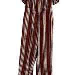 Altar'd State Striped Ruffle Overlay Wide Leg Jumpsuit Romper Medium Photo 19