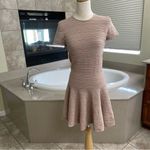 Torn By Ronny Kobo  Fit & Flare Knit‎ Bodycon Dress Women's Size L Pink Nude EUC Photo 8