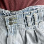 Brittania Vintage Super light wash ultra high rise paper bag waist denim shorts Photo 3