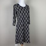 LULU B Dress Womens XS Black Geometric 3/4 Sleeve UPF 50 Travel Resort Nylon Photo 11